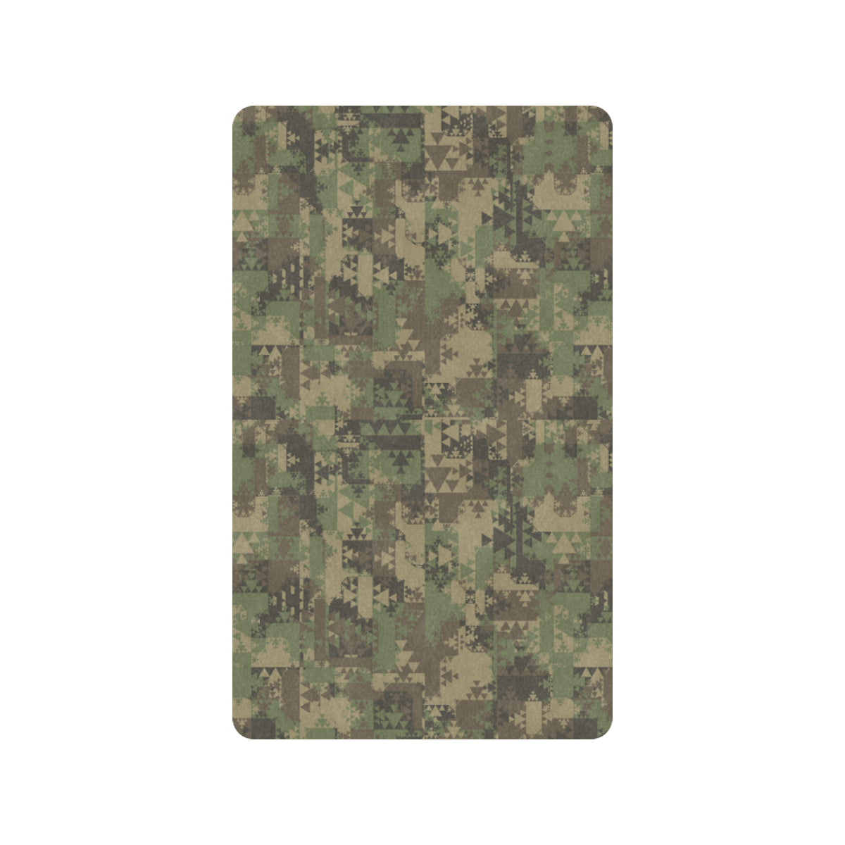 Camouflage Aztec Green Army Print Rubber Doormat