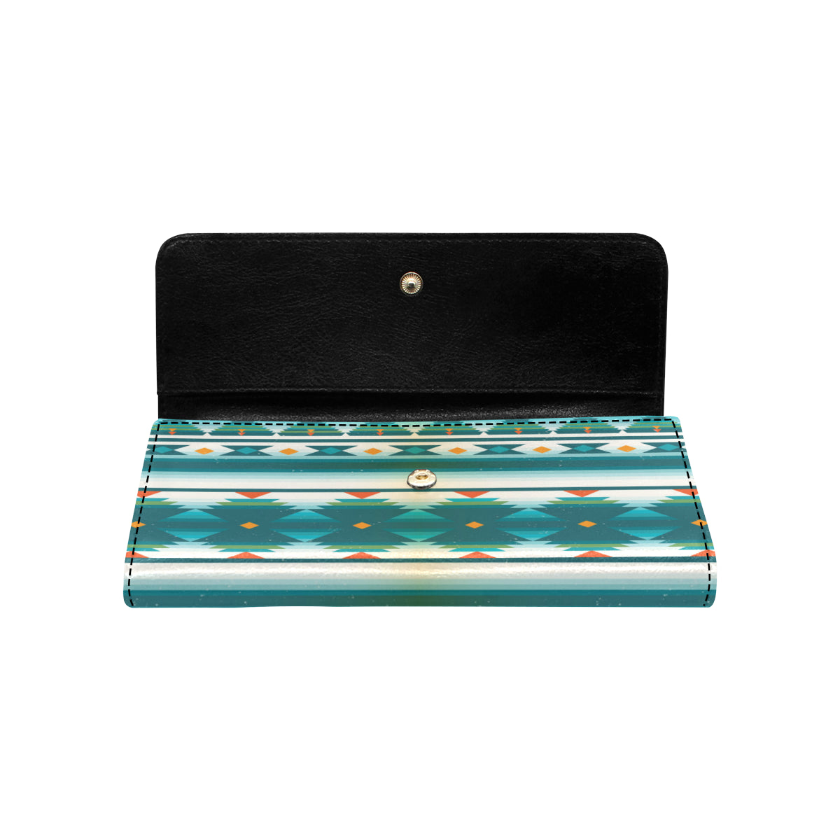 Blue Tribal Aztec Women's Trifold Wallet