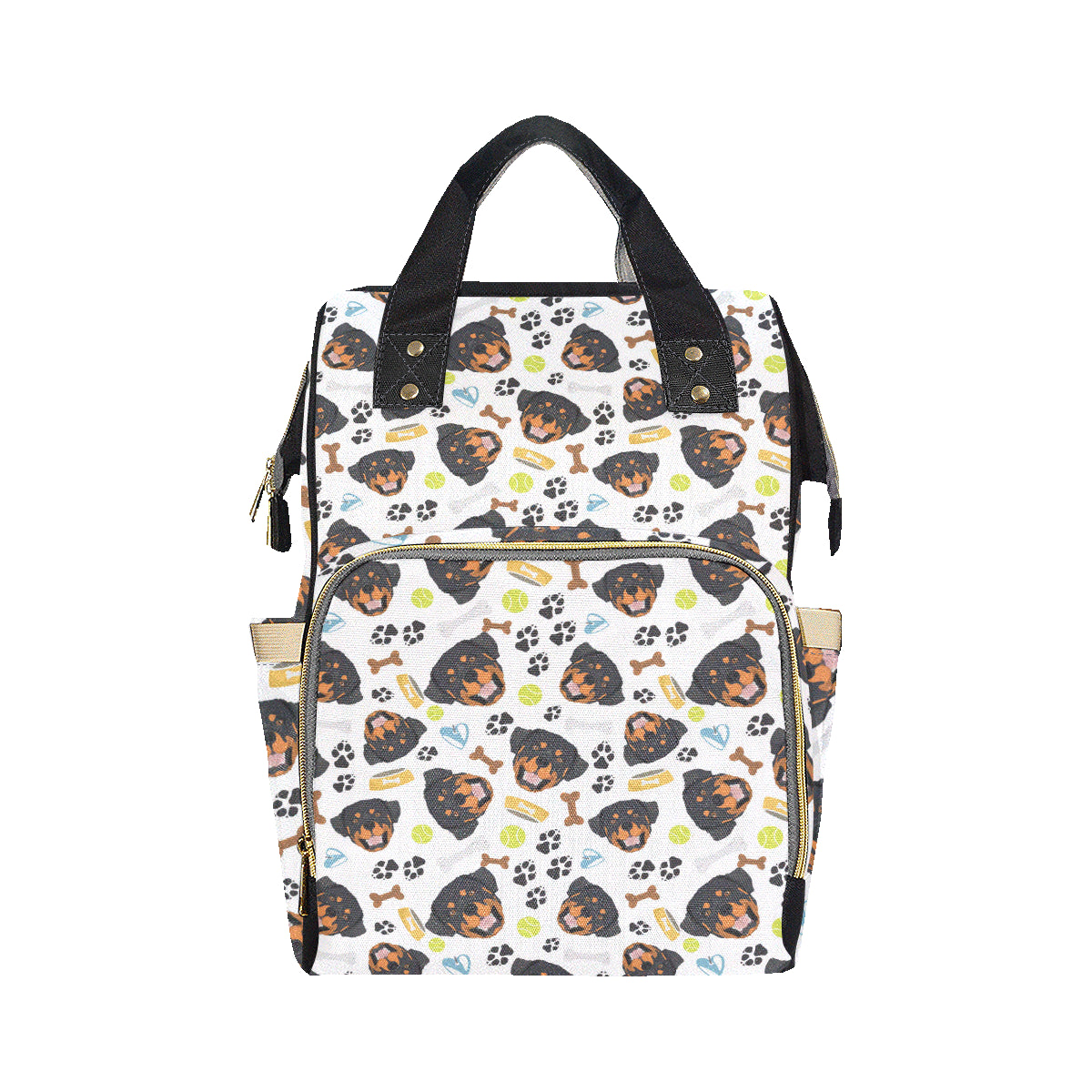 Rottweiler Pattern Print Design A04 Diaper Bag Backpack