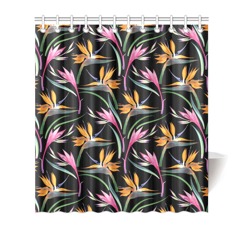 Tropical Flower Pattern Print Design TF017 Shower Curtain