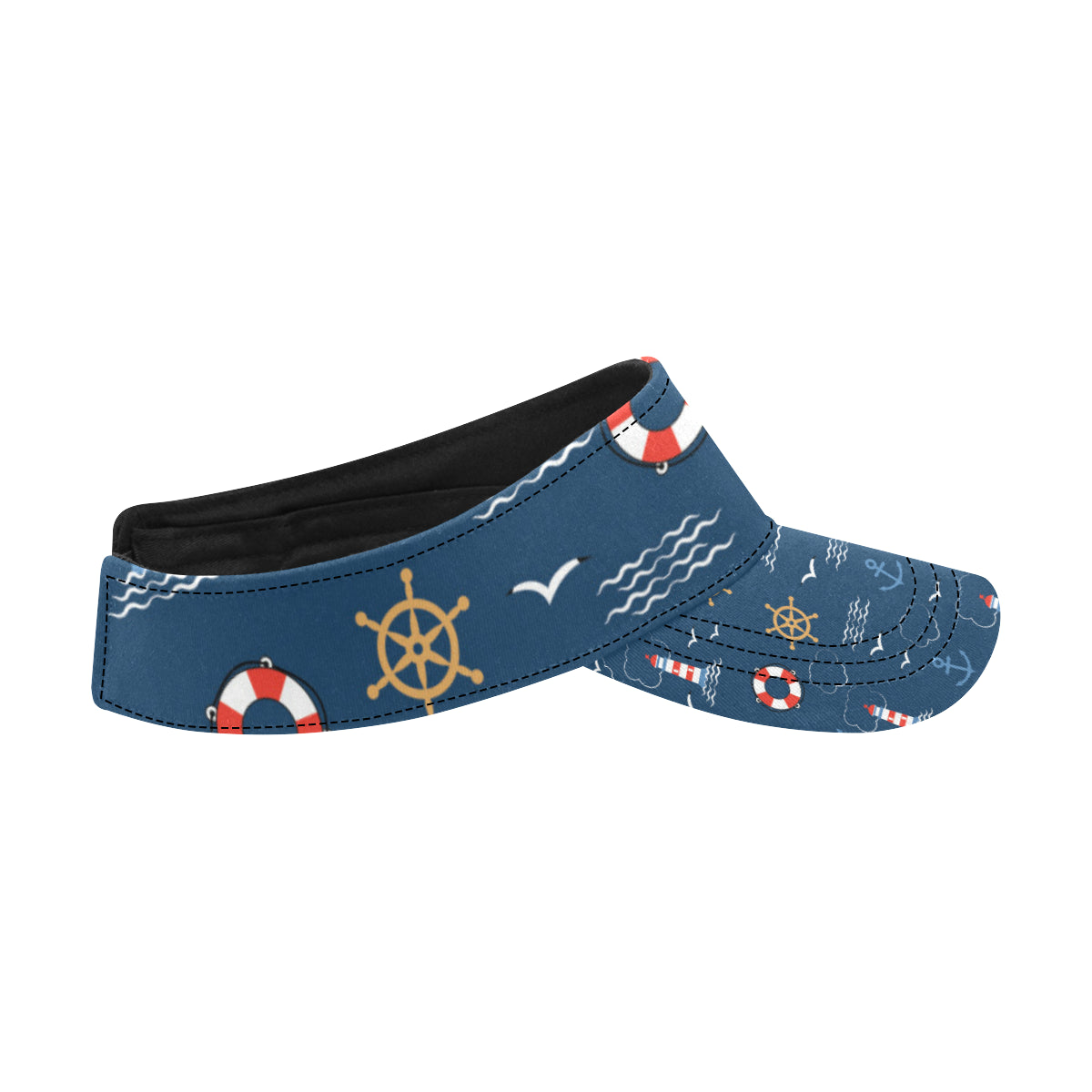 Nautical Pattern Print Design A06 Unisex Sun Visor