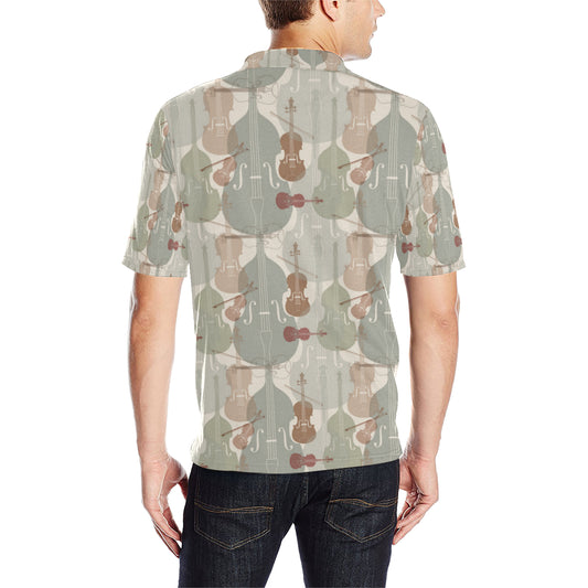Violin Pattern Print Design 01 Men Polo Shirt