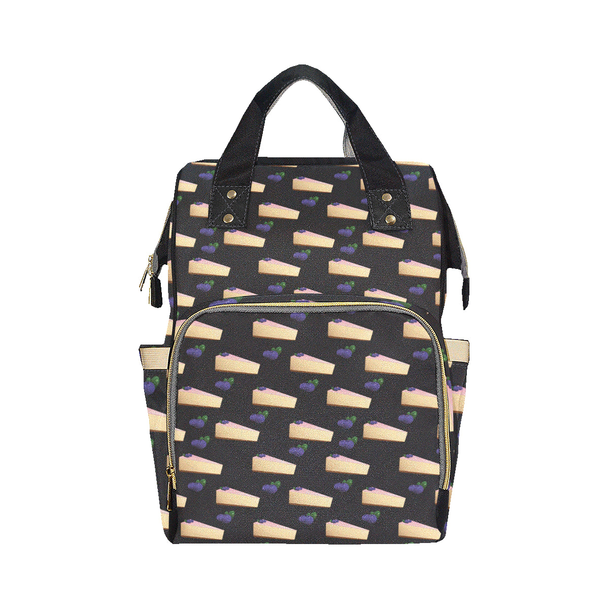 Cheesecake blueberry Pattern Print Design CK01 Diaper Bag Backpack