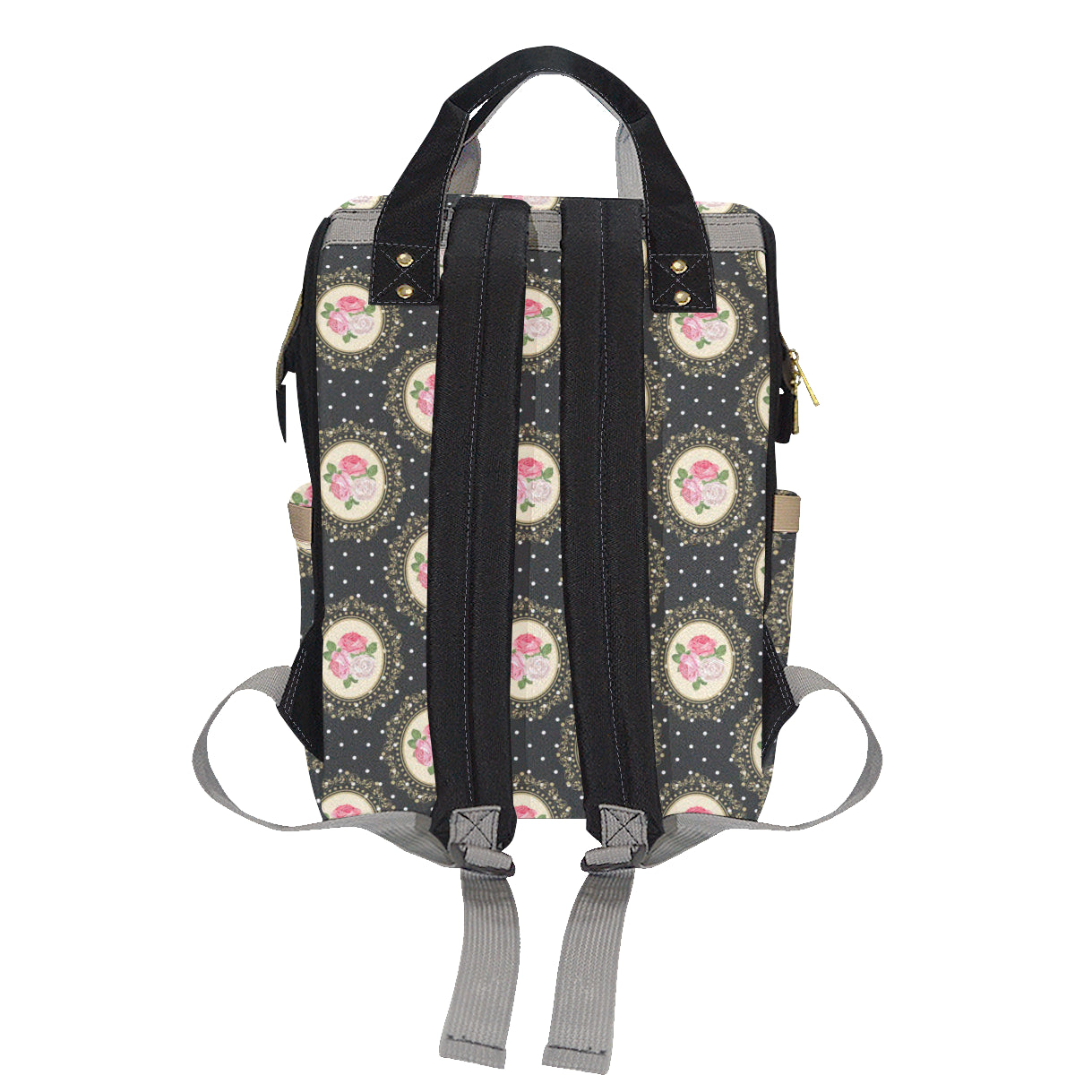 Rose Pattern Print Design RO015 Diaper Bag Backpack