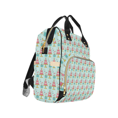 Cake Pattern Print Design 06 Diaper Bag Backpack