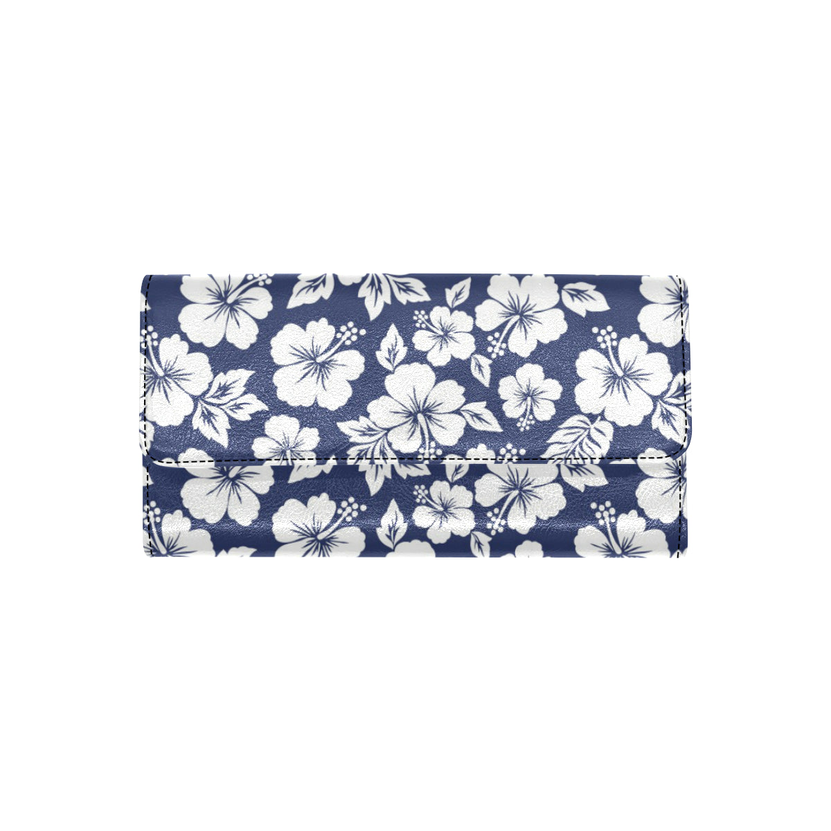 Hibiscus Pattern Print Design HB012 Women's Trifold Wallet