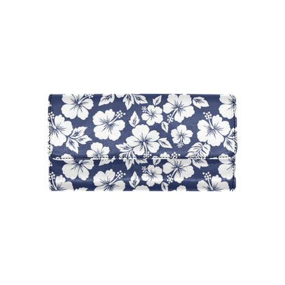Hibiscus Pattern Print Design HB012 Women's Trifold Wallet