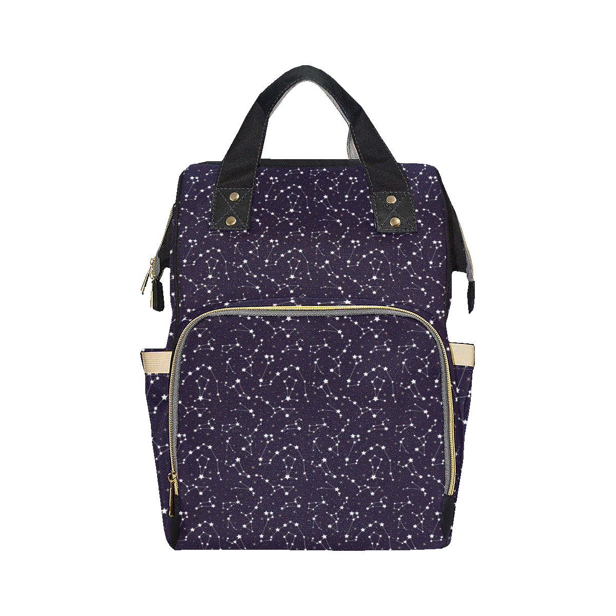 Zodiac Star Pattern Design Print Diaper Bag Backpack
