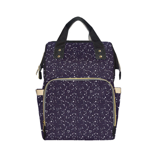 Zodiac Star Pattern Design Print Diaper Bag Backpack