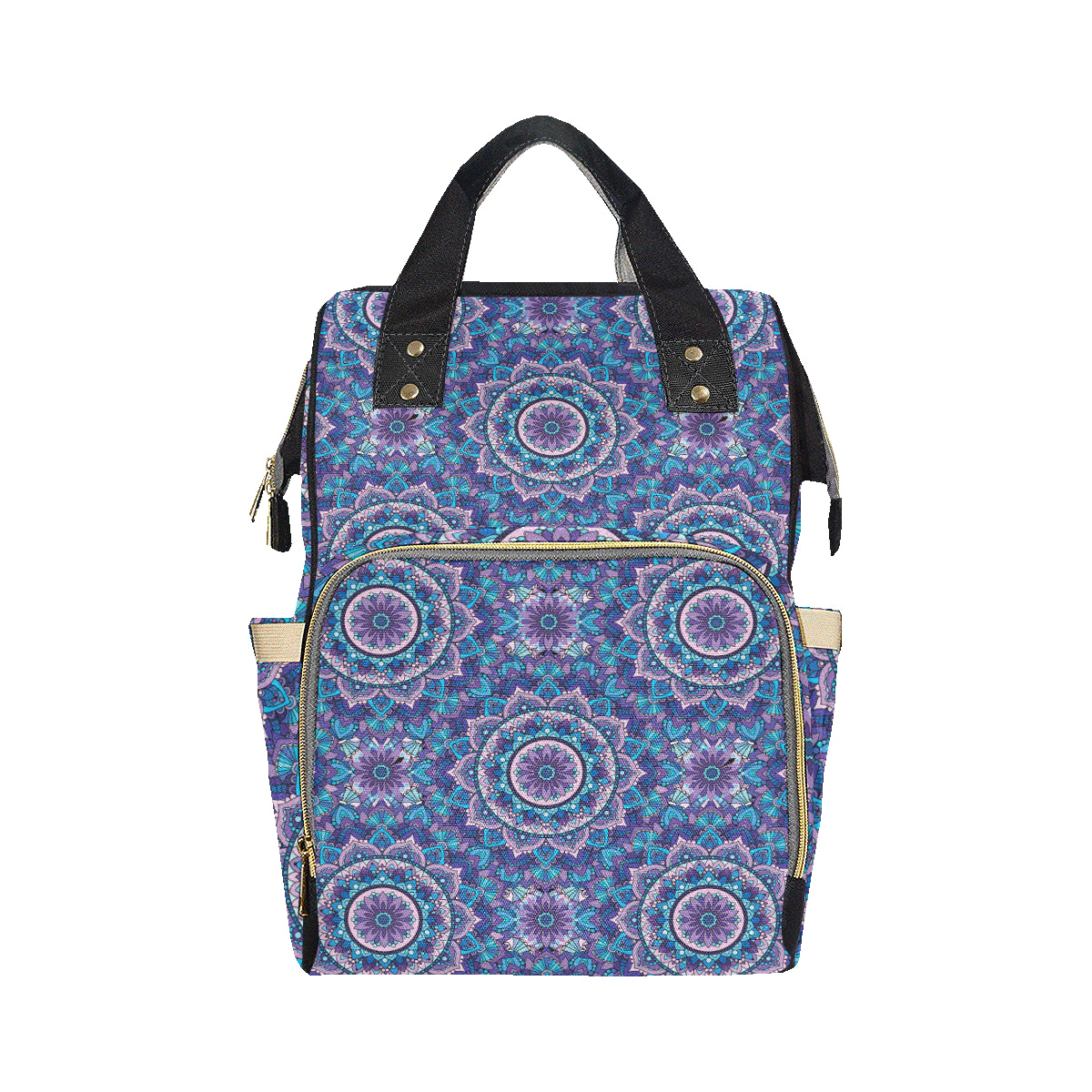 Mandala Pattern Print Design 04 Diaper Bag Backpack