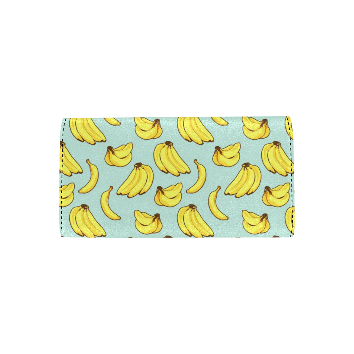 Banana Pattern Print Design BA04 Women's Trifold Wallet
