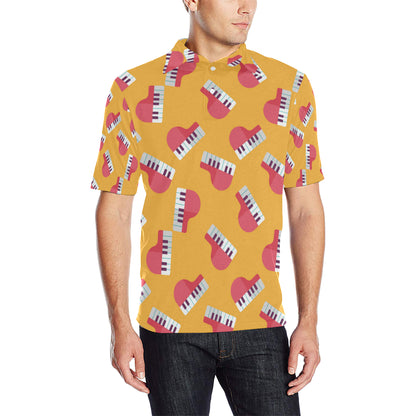 Piano Pattern Print Design 02 Men Polo Shirt