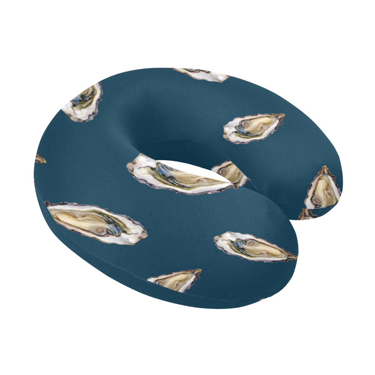 Oyster Pattern Print Design 03 U-Shaped Travel Neck Pillow