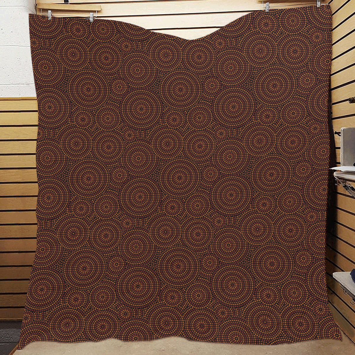 Aboriginal Pattern Print Design 02 Premium Quilt