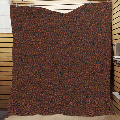 Aboriginal Pattern Print Design 02 Premium Quilt