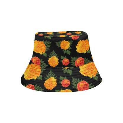 Marigold Pattern Print Design MR05 Unisex Bucket Hat