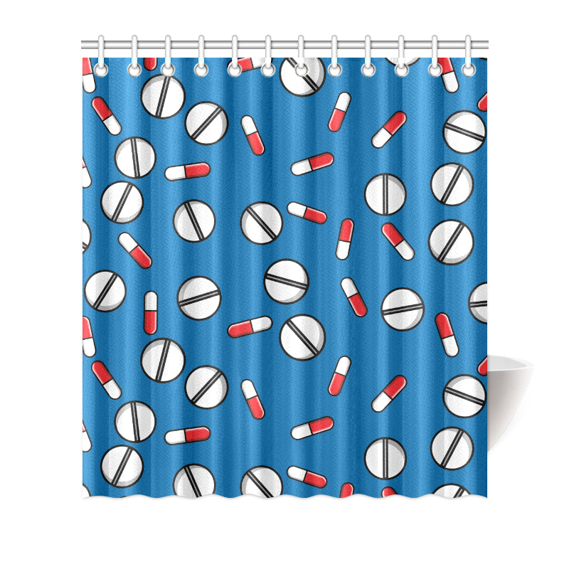 Pill Pattern Print Design A05 Shower Curtain