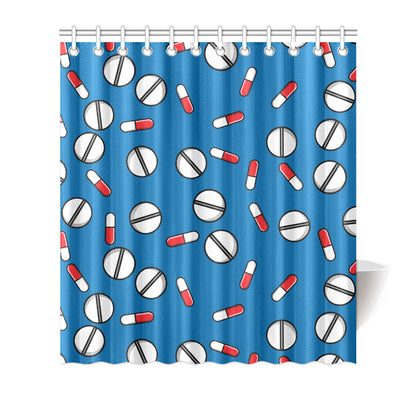 Pill Pattern Print Design A05 Shower Curtain