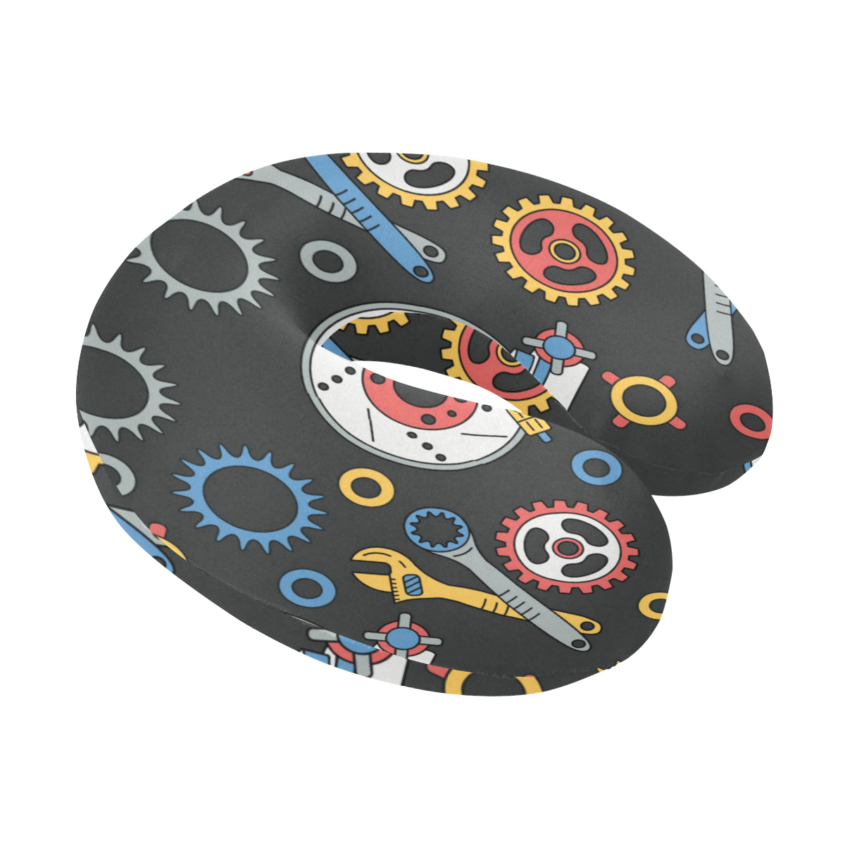 Mechanic Pattern Print Design 01 U-Shaped Travel Neck Pillow