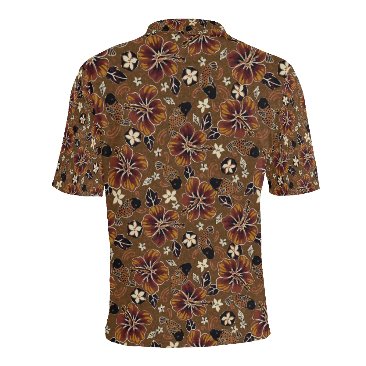 Hawaiian Themed Pattern Print Design H01 Men Polo Shirt