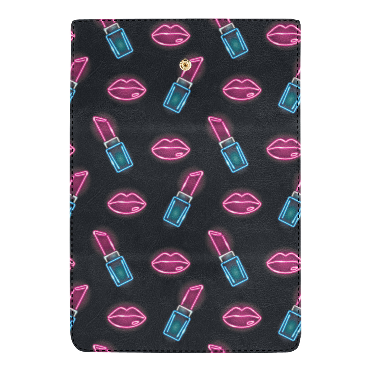 Lipstick Color Neon Pattern Print Design 03 Women's Trifold Wallet