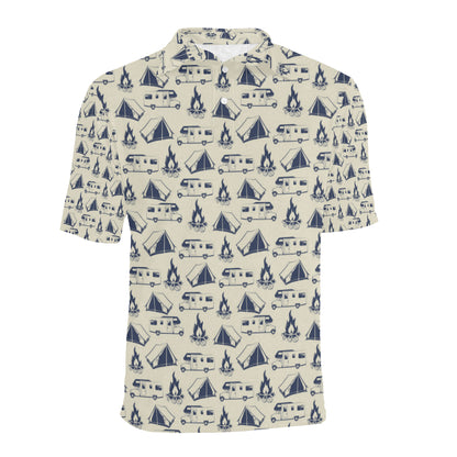 Campfire Pattern Print Design 01 Men Polo Shirt