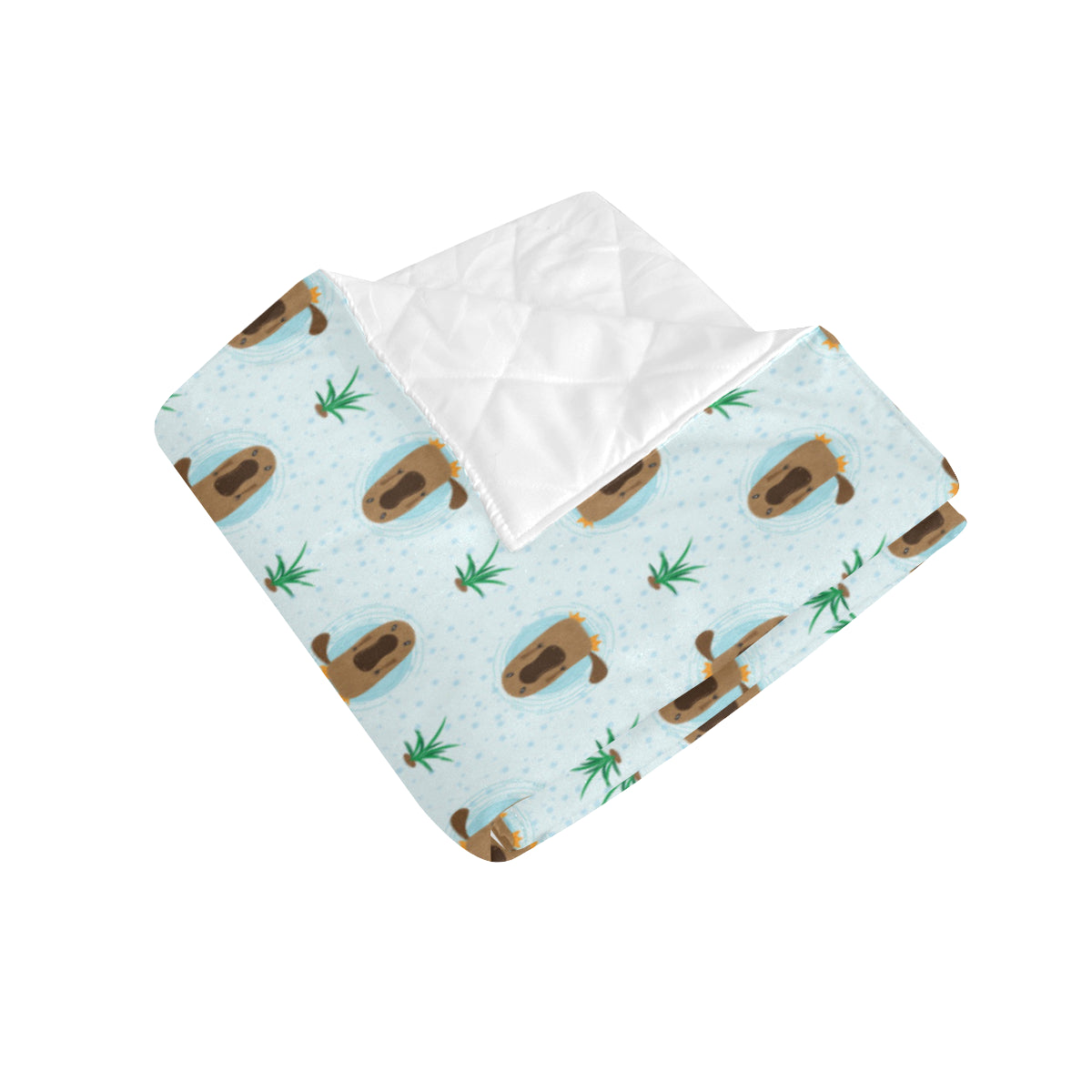 Platypus Pattern Print Design A04 Premium Quilt