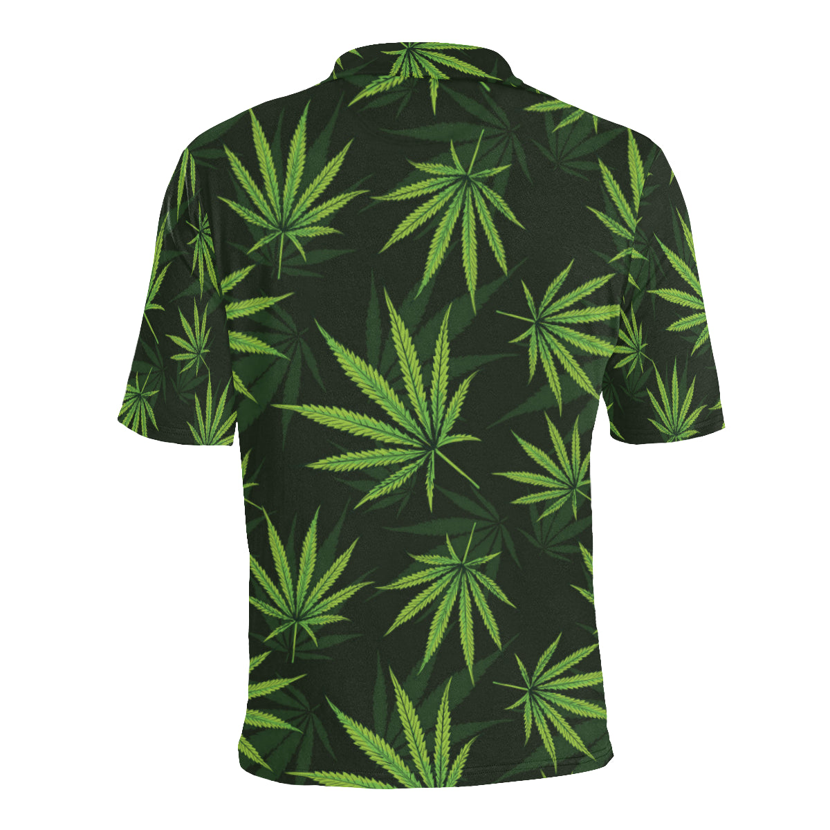 Pot Leaf Pattern Print Design A03 Men Polo Shirt