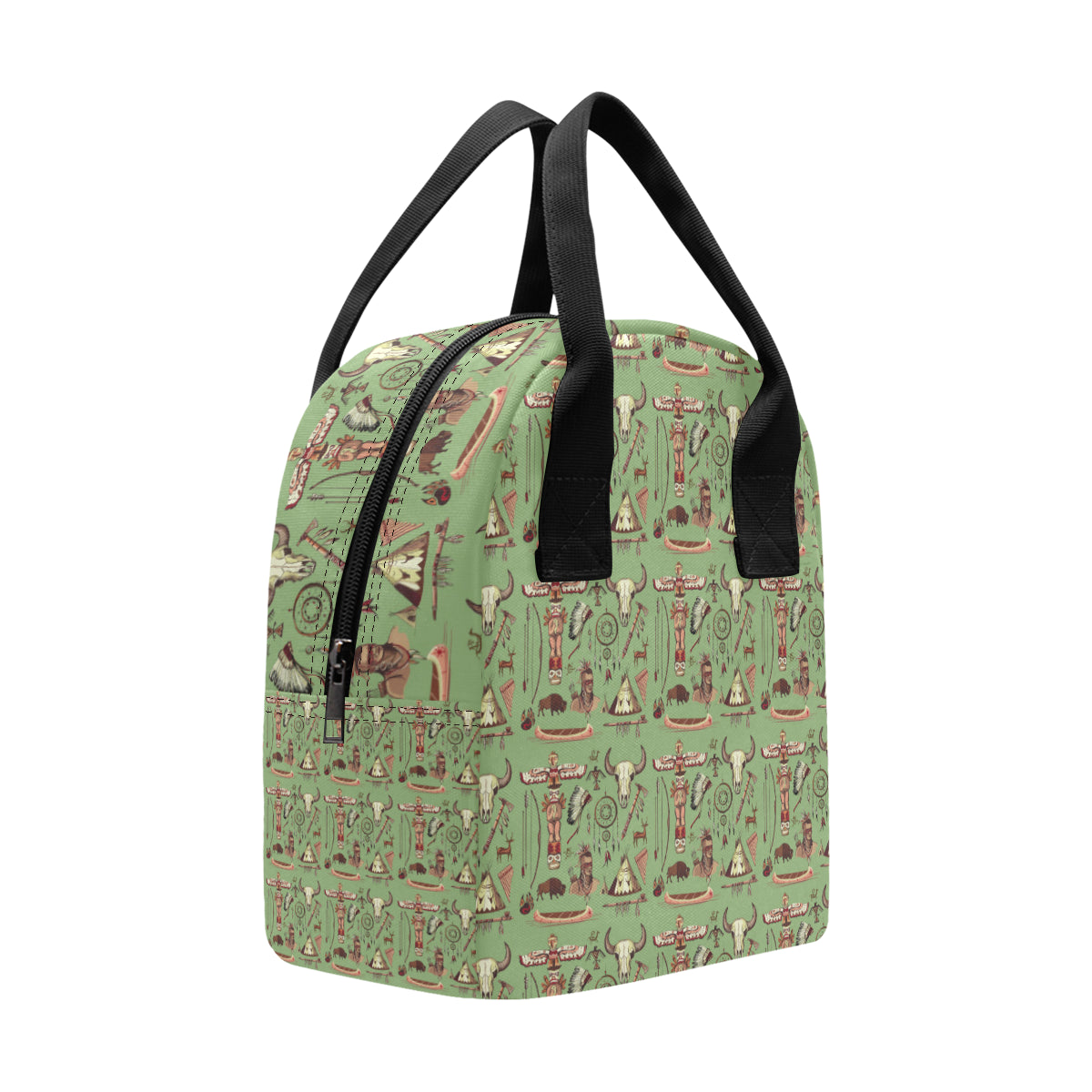 Native Indian Themed Design Print Insulated Lunch Bag