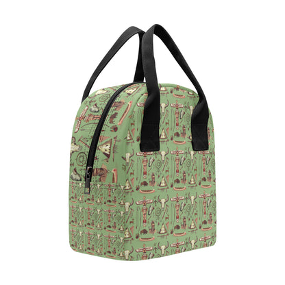 Native Indian Themed Design Print Insulated Lunch Bag