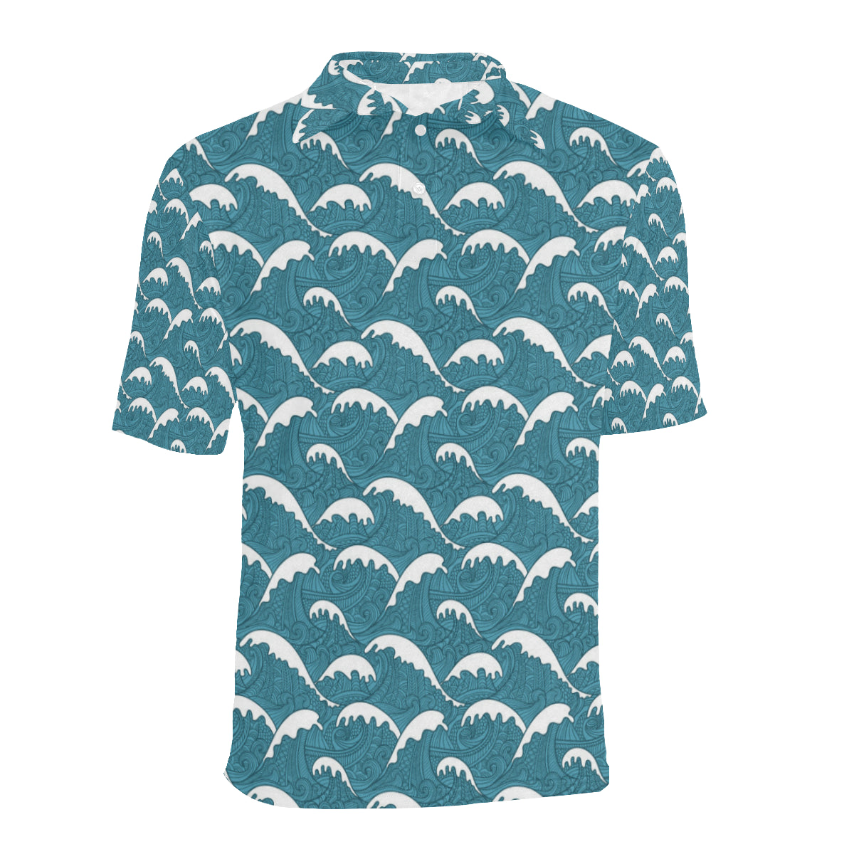 Surf Wave Tribal Design Men Polo Shirt