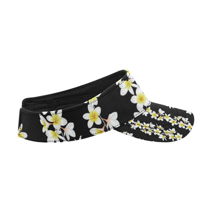 White Plumeria Pattern Print Design PM08 Unisex Sun Visor