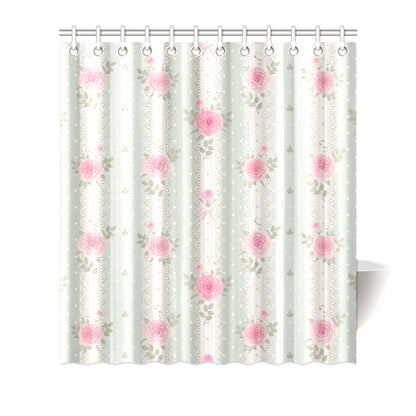 Rose Pattern Print Design RO016 Shower Curtain