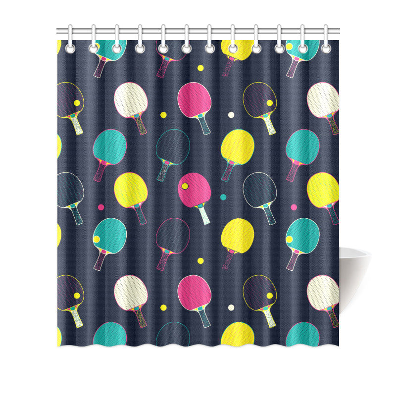 Ping Pong Pattern Print Design A04 Shower Curtain