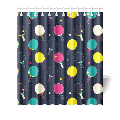 Ping Pong Pattern Print Design A04 Shower Curtain