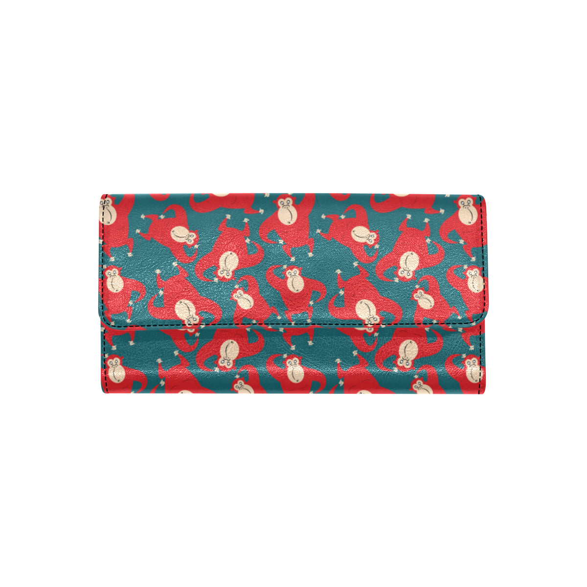 Chimpanzee Pattern Print Design 04 Women's Trifold Wallet