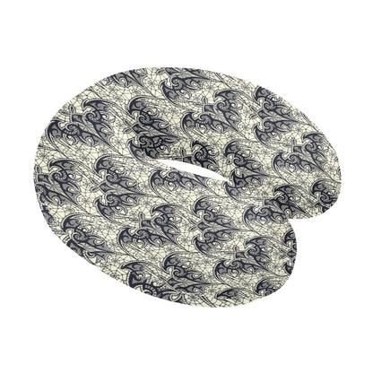 Bat Tribal Pattern Print Design 06 U-Shaped Travel Neck Pillow