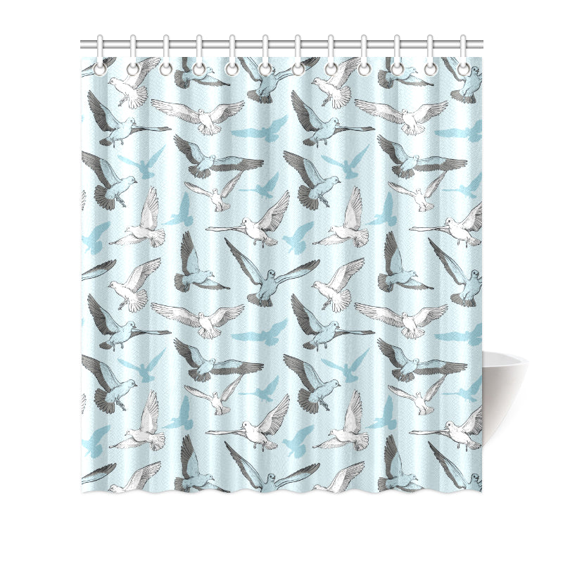 Pigeon Pattern Print Design 03 Shower Curtain