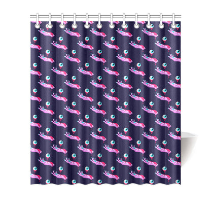 Zombie Pink Hand Design Pattern Print Shower Curtain