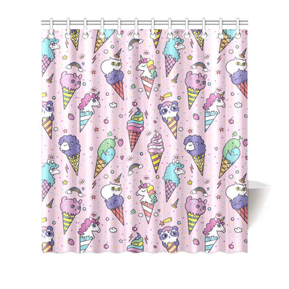 Ice Cream Pattern Print Design IC05 Shower Curtain