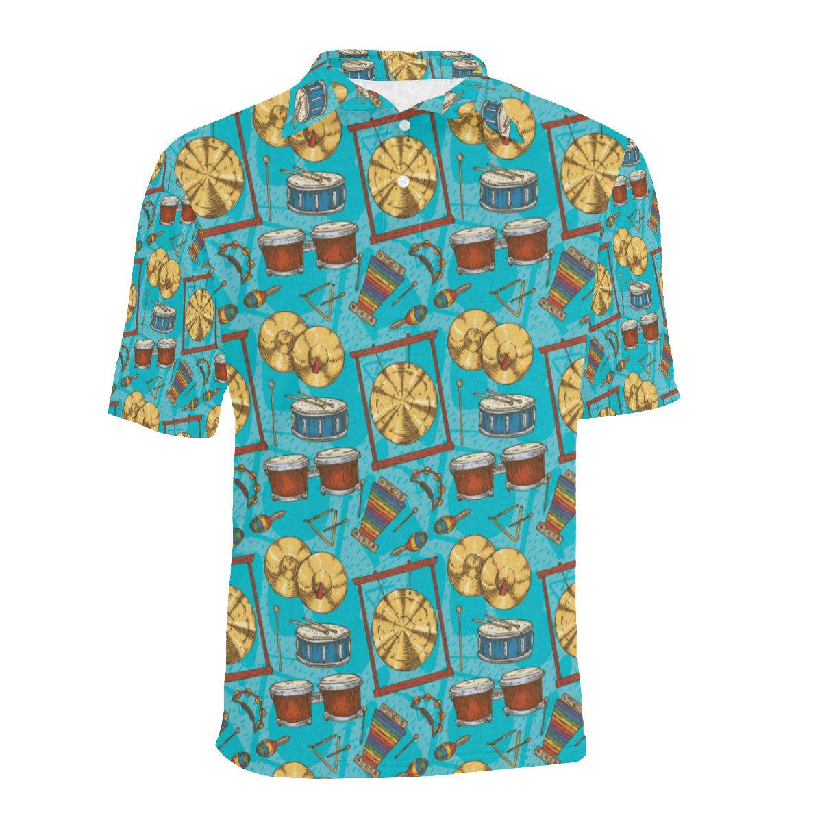 Percussion Pattern Print Design 03 Men Polo Shirt