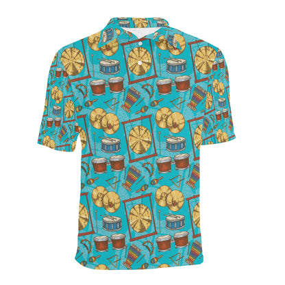 Percussion Pattern Print Design 03 Men Polo Shirt