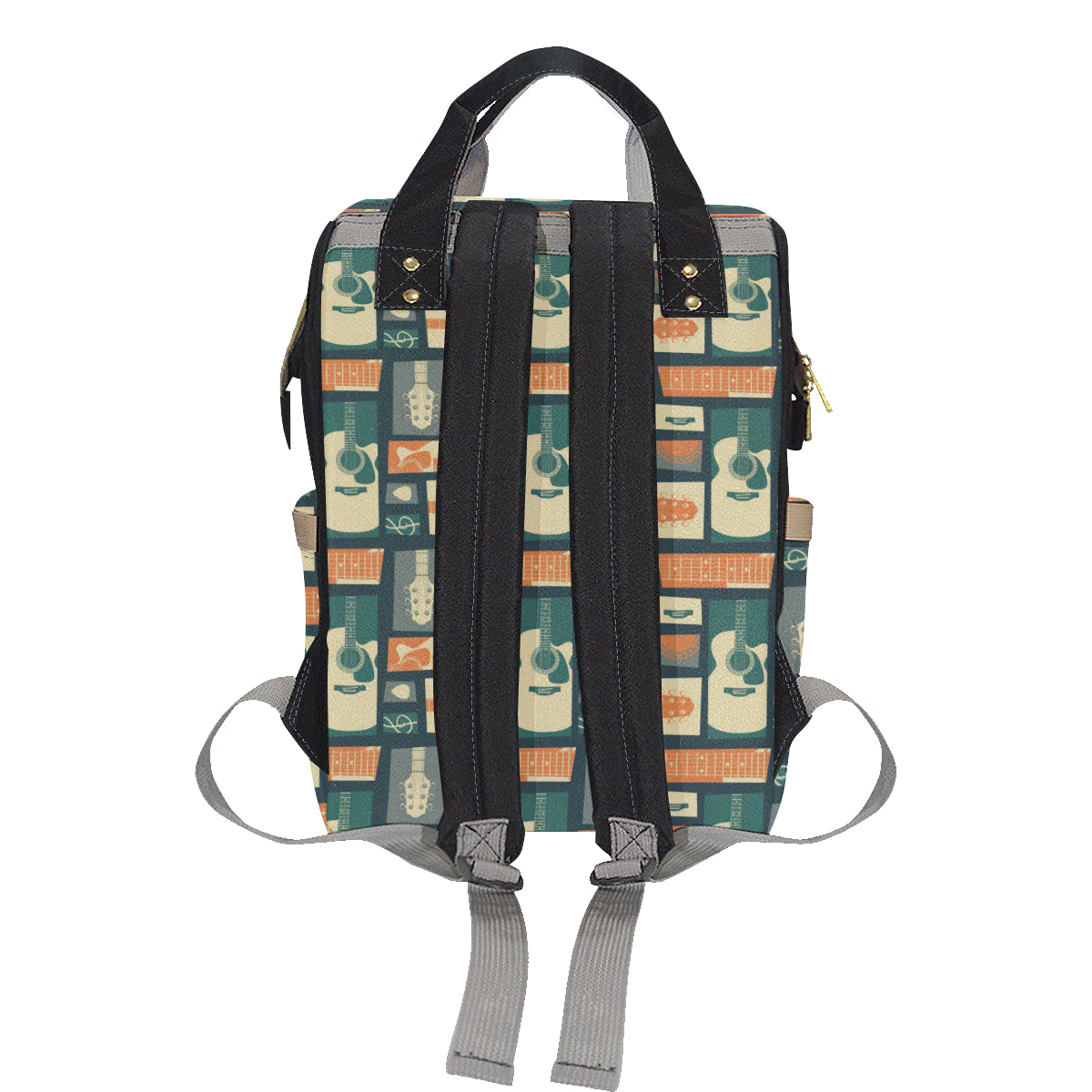 Acoustic Guitar Pattern Print Design 02 Diaper Bag Backpack