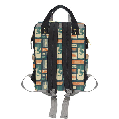 Acoustic Guitar Pattern Print Design 02 Diaper Bag Backpack