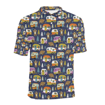 Camper Pattern Print Design 04 Men Polo Shirt