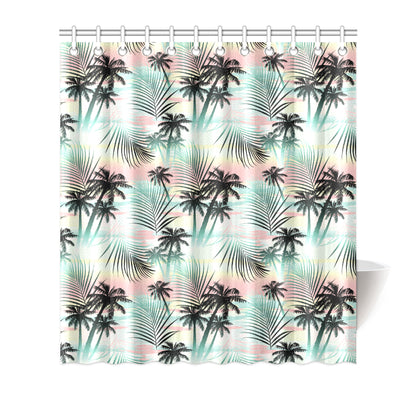 Palm Tree Pattern Print Design A03 Shower Curtain