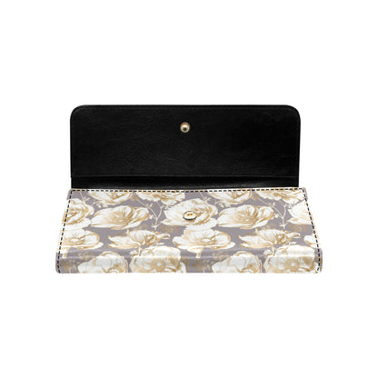 Anemone Pattern Print Design AM05 Women's Trifold Wallet