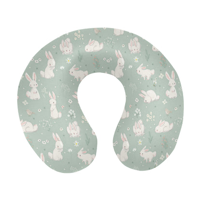 Bunny Pattern Print Design 03 U-Shaped Travel Neck Pillow