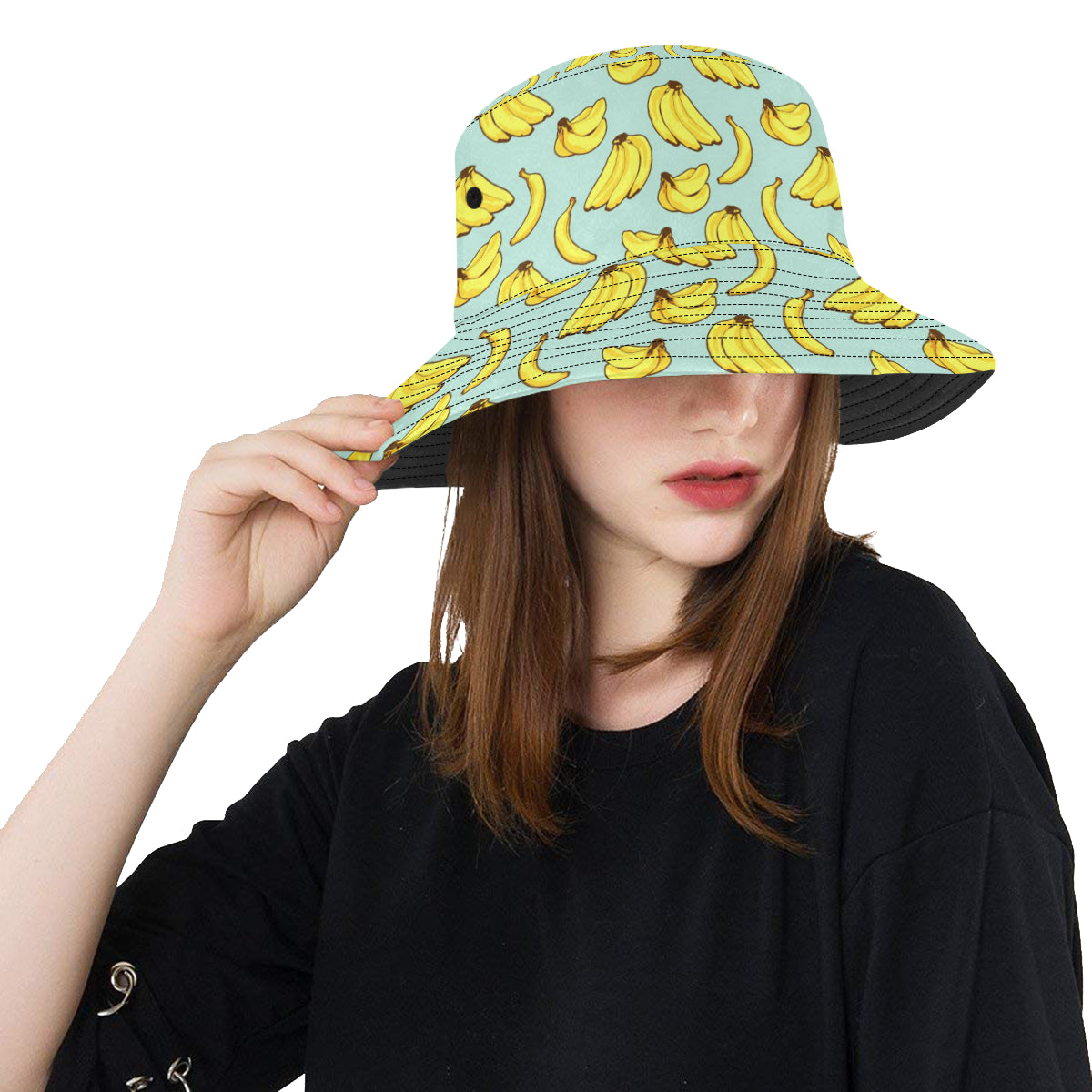 Banana Pattern Print Design BA04 Unisex Bucket Hat