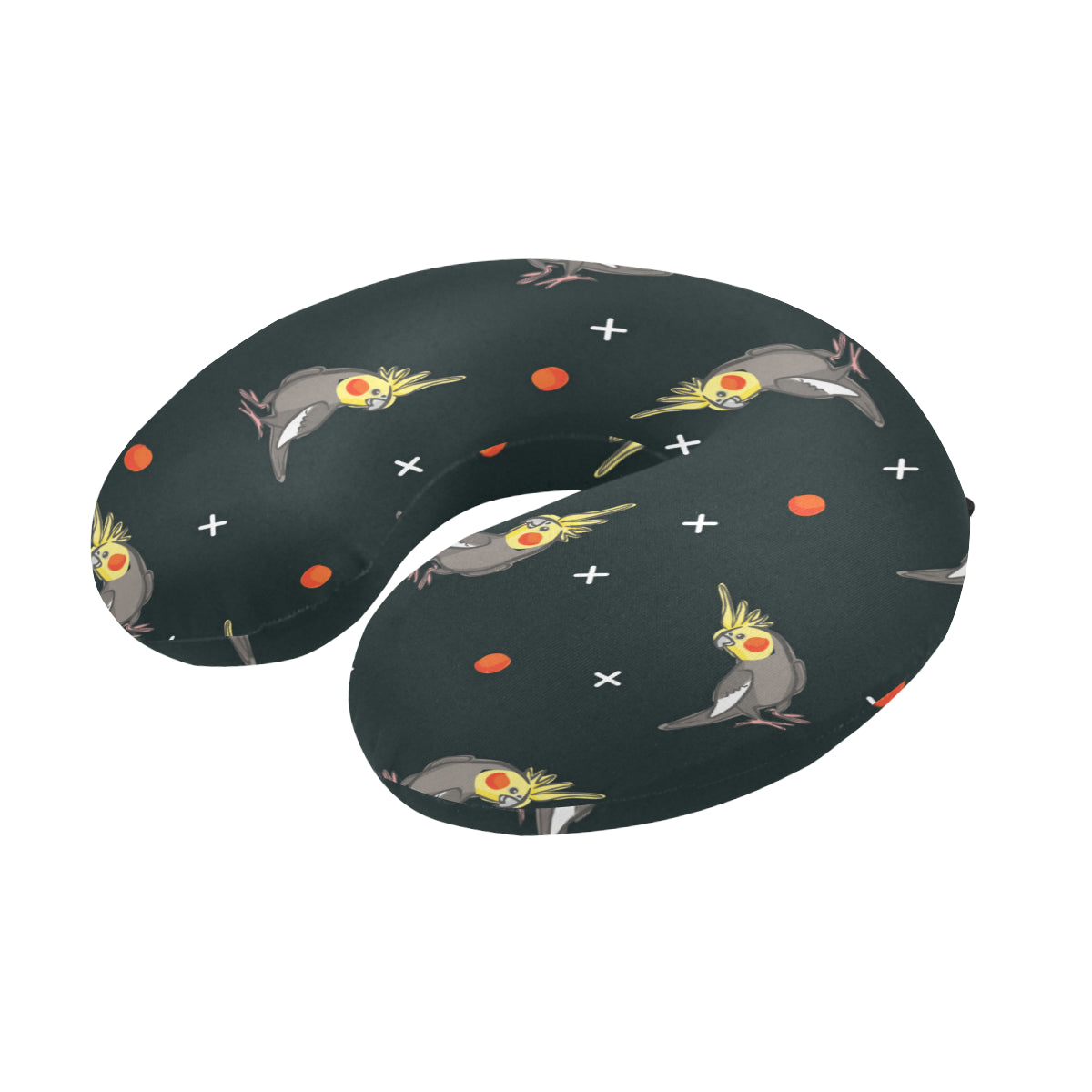 Cockatiel Pattern Print Design 02 U-Shaped Travel Neck Pillow